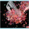 Nail Salon Health Beauty Nail Art Decorations 2G/Bag Holographic Glitter Sequin Laser Sliver Letter Shape Flake 3D Colorful Aessory