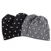 Beanie/Skull Caps 2022 Style Korean Pearl Dot Beanie For Women Hat Stretch Baggy Hats Fashion Beanies Gorros Soft Warmer Cotton Bonnet Delm2