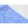 Vriendje stijl blouse tops vrouwen gestreepte oversized losse korte mouw blauw vest shirts zomer harajuku vrouw 210515