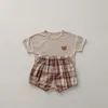 Ensembles de vêtements 2022 Baby Girl Vêtements d'été mignons Bear Fruit Imprimé manches courtes Boy Boy confortable Coton Coton 835