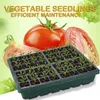Seed Starting Tray Pots Large 48 Cells Insert Hot House Seeds Starter Trays Kit Garden with Humidity Dome and Base Trays for Germination Seedling Propagation