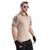 Tshirt militar camuflagem camuflagem de manga curta dos homens camisetas masculinas combate airsoft us força de batalha camo tático camiseta 210518