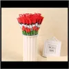 Decoratieve bloemen kransen feestelijke feestartikelen thuis tuin drop levering 2021 simulatie rose bloem enkele rode rozen cartoon beer met