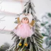 Weihnachtsdekorationen Plüsch Angel Anhänger Kreative Mesh Pailletten Geweih Puppe Weihnachtsbaum Ornament LLA9185