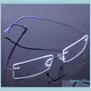 Okulary przeciwsłoneczne Akcesoria Moda Vintage Retail 9 Kolory Lekkie Drogowe Okulary Pamięć Titanium Eyeglasses Spektakl Recepta O
