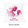 Happy Mother Day Letter Pillow Case Pink Flower Printed Cushion Cover For Home Sofa Decorative Pillowcases Cover GGA4729