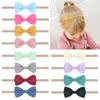 أقواس رأس الطفل 6.1inch Girls Bowknot Hairbands الأطفال الأطفال ملحقات الشعر نايلون أغطية رأس الرضيع ناعم العصابات مرنة Kha106