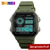 Skmei Fashion Outdoor Sport Watch Men Pu Strap Multifunction Waterproof Watches Alarm Male Digital Watch Reloj Hombre 1299 Q0524