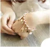 Eiffel Tower Stars Flower Heart Love Bracelets White Pink Beach Sexy Anklet Double Use Jewelry Wholesale