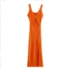 ZA أزياء بسيطة تمتد ضيق الخامس الرقبة جوفاء اللباس الصيف نمط جديد 100٪٪ شيك شارع حزب اللباس المرأة