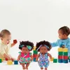 Menina bebê africano menina negra lifelike 5cm bonecas bebê brinquedos para crianças crianças meninas meninos meninos jogam vinil bonecos de bebê recém-nascido q0910