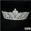 Clips & Barrettes Hair Drop Delivery 2021 Luxury Crown Fashion Exquisite Zircon Crystal Headdress Evening Dress Bridal Wedding Jewelry Headba