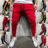 Erkekler Pantolon Uzun Erkek Spor Salonu Sweatpants İnce Fit Trailsuit Pantolon Mektup Baskı Gündelik Ayak Bileği Uzunluğu Drak22