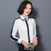 Frühling Neue Ankunft Mode Frauen Chiffon Blusen Shirts Weiß Schwarz Langarm Casual Shirt Frauen Tops Plus Größe Blusas 210426