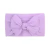 Baby Girls Bow Headbands Head Wraps Niños suave Elástico Bowknot Hairbands Kids Wide Nylon Accesorios para el cabello Princess Headdress 20 colores KHA145