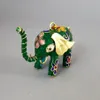 Colorato Cloisonne Smalto Filigrana Elefante Ornamenti Decorazione Domestica Animale Accessori Cinesi Da Appendere Piccoli Regali Decorativi con Scatola