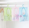 2021 3 colors Bathroom Storage Clothespin Mesh Bag Hooks Hanging Bag Organizer Shower Bath New