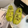 2023 Zomerspaar Slippels Women Fashion Wrap Head Dik-Soled Anti-Slip Beach Ugly Sandals Maat 37-44