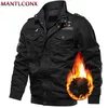 ManTLCONX 6XL Veste militaire Hommes Hiver Casual Épais Manteau thermique Armée Pilote Vestes Air Force Cargo Veste Coupe-vent Pakas 210927