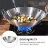 Pans 1pc Household Frying Pan Wok Binaural Kitchen Cooking Pot