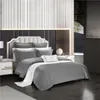 Conjuntos de cama 45 1200TC algodão egípcio Premium El Estilo Cinza Creme Set Soft Silky 4 Pcs King Size Devet Size Cama de cama