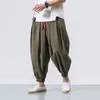 Zomer stijl harembroek mannen chinese stijl casual losse katoenen linnen sweatpants jogger broek Streetwear broek ABZ397 211110