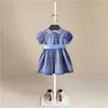 Ny baby kläder tjejer bälte klänningar sommar tjej kvinnlig bomull klänning blommig prinsessa tutu q0716