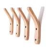 Kreativ trävägg krokar handdukrock hatthängare ek trä monterad krok nyckelhållare lagring dörr rack arrangör nordisk stil RRD7731