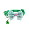 Festival party decor Pet Dog cat bowknot Collars adjustable Cute Nylon bow tie Webbing pets Collar Safety puppy Pin Buckle Necklace dogs supplier gift