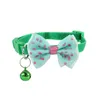 Festival Party Decor Pet Dog Cat Bowknot Collar Justerbar Söt Nylon Bow Slips Webbing Husdjur Krage Säkerhet Valp Pin Buckle Halsband Dogs Leverantör Gåva