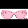 Accessoires de mode Lunettes de soleil ovales Femmes Hommes Lunettes de soleil surdimensionnées Lentilles scintillantes Couleur bonbon Cadre en cristal Lunettes de soleil Uv400 Drop Delivery 202