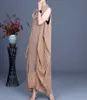 Spring and Summer Fashion Casual Loose Women's Dress Silk Large Size Irregular Design Vest Skirt + Milk Sling 210615