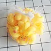 Baby Bath Toy Silicon Decompression Cute Toy kids Summer Swimming Mini Yellow Duck Sound Rattle Swim pool Fun 4*4*3cm