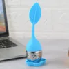 Infusori per tè in silicone con foglie creative in acciaio inossidabile 304 che perdono filtro per teiera in vetro ceramica con filtro per tè