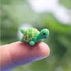 Cute Mini Turtles Landscape Ornaments Resin Garden Decorations Fairy Garden Miniatures Garden Bonsai Dollhouse Decorations Resin Craft Green