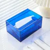 Acrylic Box ткани Главная контейнер полотенце для салфетки для салфетки современный органайзер орнамент Craft Case Office украшение 210818