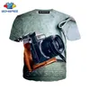 Engraçado 3D Impressão Casual Câmera Câmera Punk Camiseta Película Streetwear Homens Praia Mulheres Moda T-shirt Harajuku Camisas O Posto Pullover Tshirt 210409