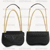 New Wave Chain Bag MM Deep-Black Noir Smooth Quilted Cowhide Leather Colorful Signature Sliding Chain Long And Short Shoulder Or Cross-Body Wear