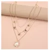 Fashion Woman Multi-layer Medal Pearl Pendant Necklaces Luxurious Ladies Trendy Butterfly Neck Chains Choker