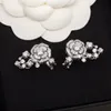S925 Silber Top-Qualität CHARM Blumendesign Ohrstecker mit Diamant für Frauen Hochzeit Schmuck Geschenk haben Box-Stempel PS4258