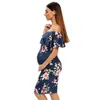 Polka Dot Ruffles Maternity Dresses Off Shoulder Pregnancy Ruffle Shoulderless Women Bodycon Dress Summer Pregnant 210922