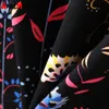 Floral Print Midi Skirt Autumn Bodycon Knitted s Women Elegant High Waist Pencil Plus Size Knit Black s 210428