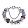 925 Sterling Silver Plated Beads Crystal Butterfly Chamrs Armband för charmarmband Bangle DIY smycken för kvinnor2849709