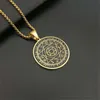 Hanger kettingen bovennatuurlijke ster van David Zodiac Sign Constellation ketting Goud kleur Roestvrij staal ronde sieraden verjaardag 1375283