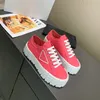 Scarpe casual firmate da donna Sneakers in nylon a doppia ruota con suola spessa a triangolo Scarpe basse in pelle di lusso da donna in tela bianca JMYF