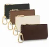 M62650 med Box Key Pouch Wallet Pu Leather Card Holders Purse Cles Luxury Designer Fashion Women Men Key Ring Credit Coin Purses