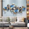 リビングルームのソファーバックグラウンドノルディックファッションクリエイティブライト高級装飾金属鉄の壁掛け210414