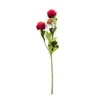Fleurs de Ranunculus artificielles 42cm de Long, ampoules tactiles réelles, fleur en soie pour décoration de mariage, couronnes décoratives 4635837