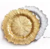 13inch Gold Charger Plates Underplate Wedding Reef Gold-Charger Plates For Party-Wedding sea shipping RRB13230