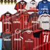 1993 1994 1995 96 97 06 07 レトロサッカーユニフォームホームアウェイ WEAH BAGGIO BARESI Shevchenko KAKA RONALDO GILARDINO 99 00 11 12 14 15 サードクラシックヴィンテージサッカーシャツ